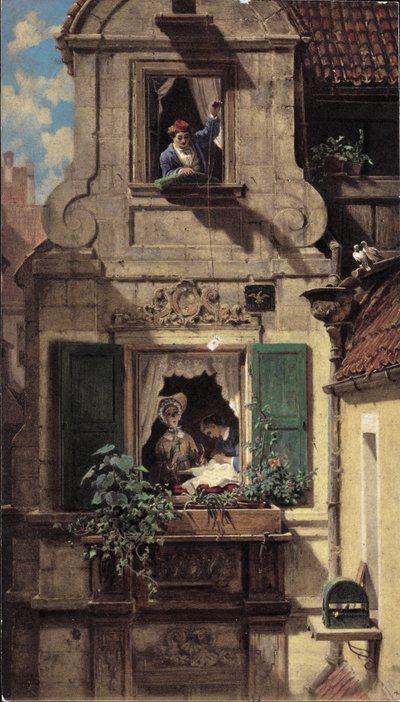 The Intercepted Love Letter by Carl Spitzweg